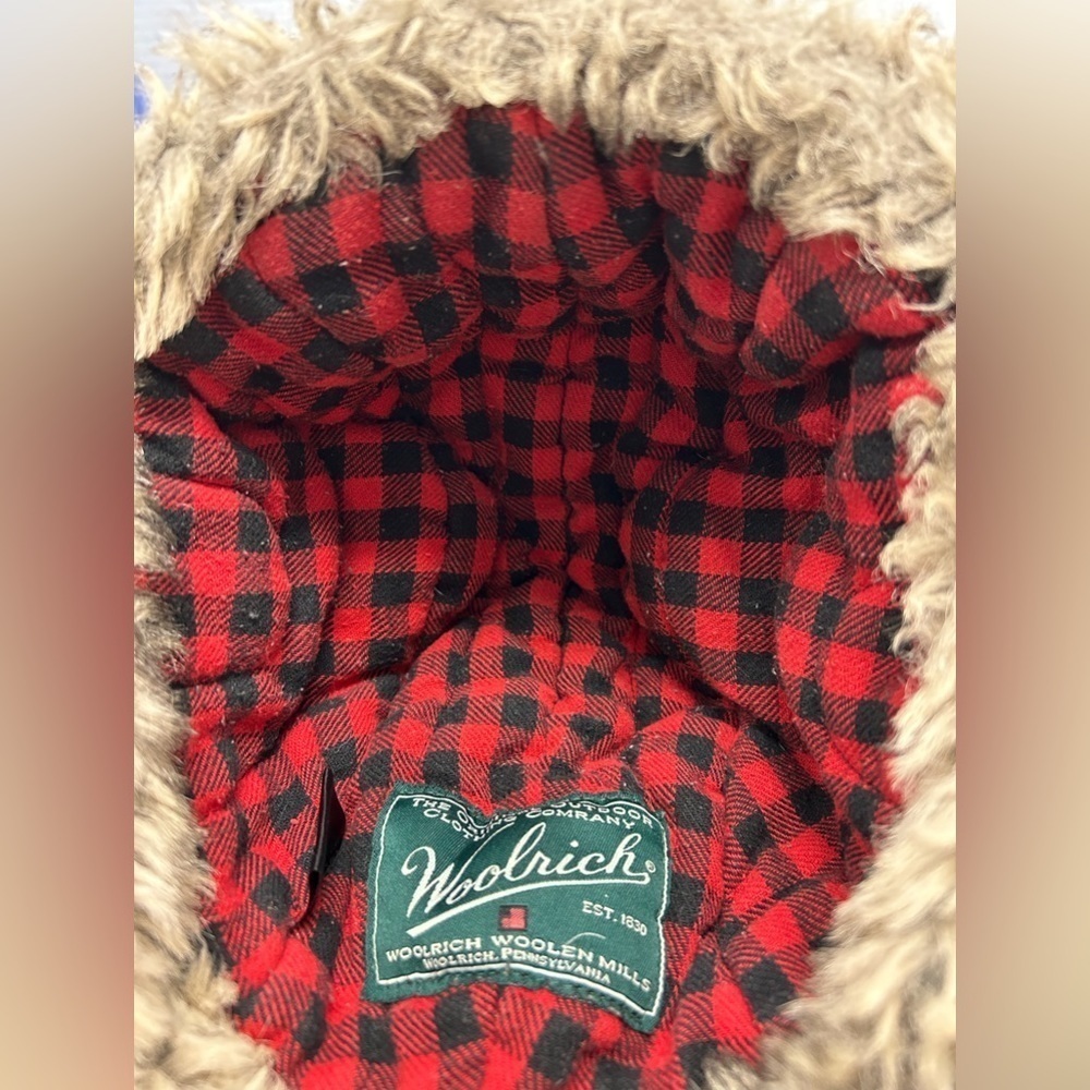 Woolrich Hunting Winter Trapper Hat Ear Covering Faux Fur SZ M Plaid - Picture 11 of 12